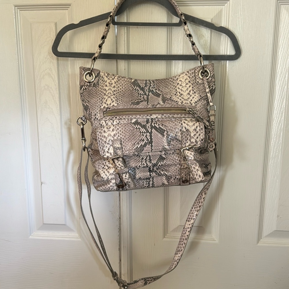 Cole Haan Snake Skin Bailey Roccia Large Convertible